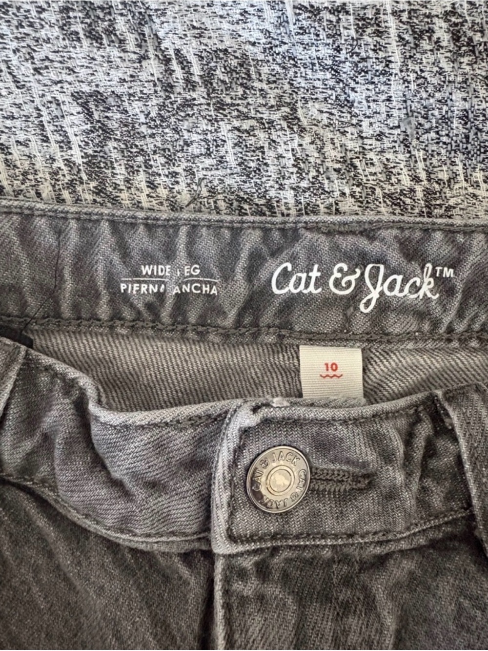 Cat & Jack Girls Wide Leg Jeans Size 10 - Picture 2 of 4